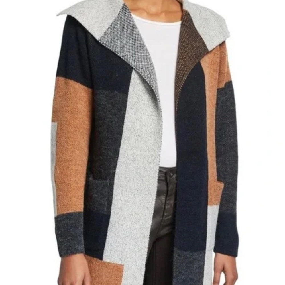 Max Studio Multicolor Open Front Cardigan
